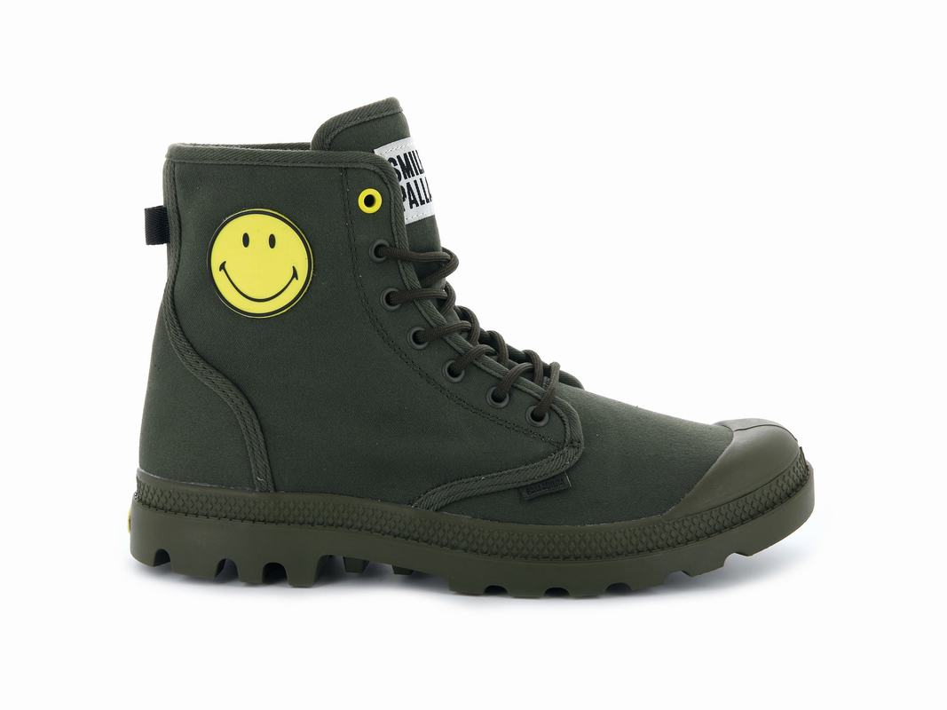 Botas Palladium Pampa Smiley Fest Bag Hombre - Verde Oliva ||FODN-24563||